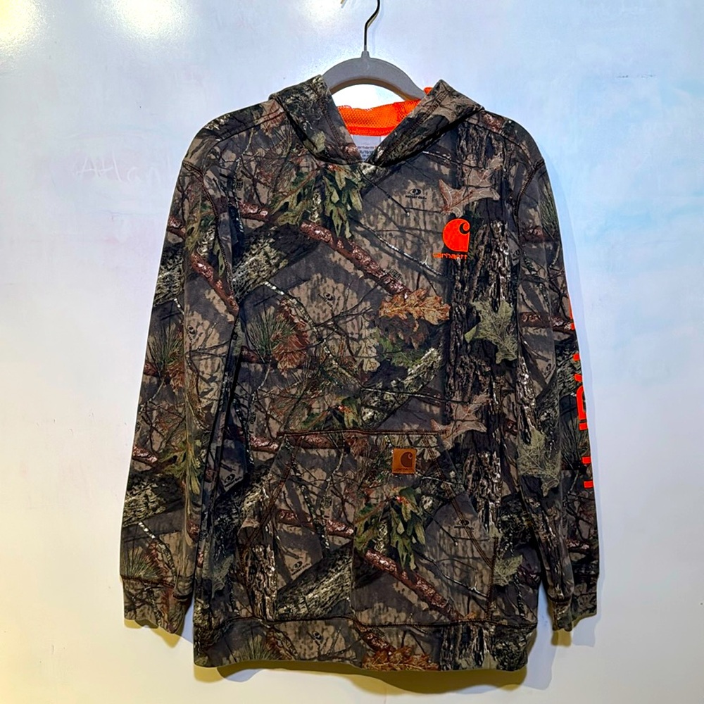 Carhartt Mossy Oak Bottomland Boy’s XL Camo
hoodie